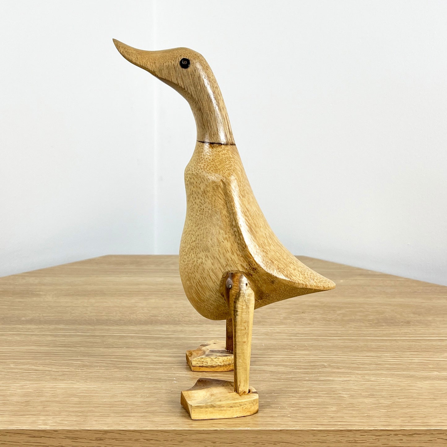 24.5cm Wooden Duck Ornament - Handmade