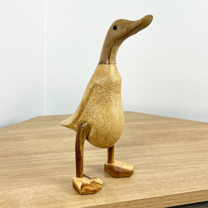 24.5cm Wooden Duck Ornament - Handmade