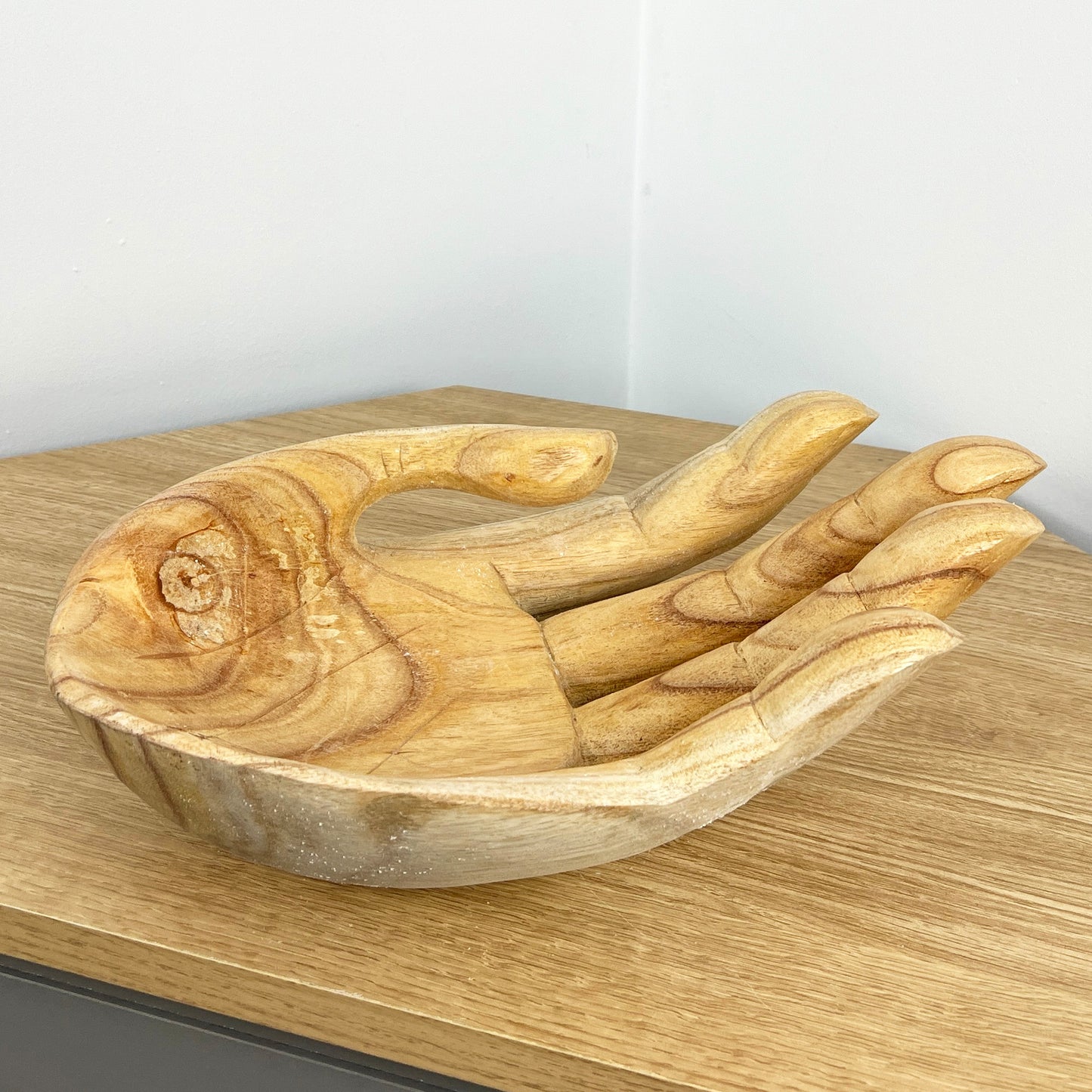 35cm Large Hand Bowl - Teak Wood