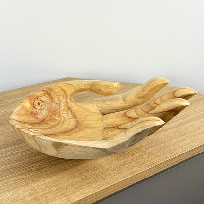 35cm Large Hand Bowl - Teak Wood