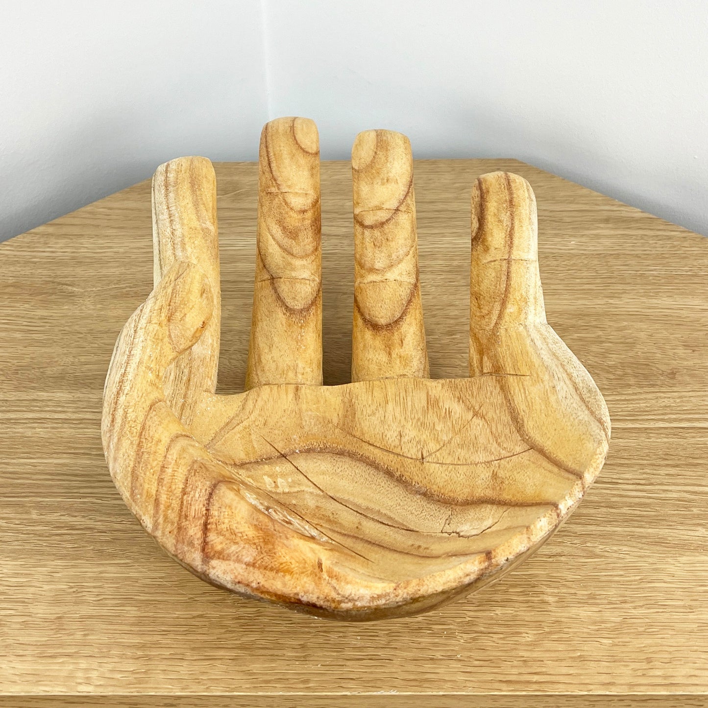 35cm Large Hand Bowl - Teak Wood