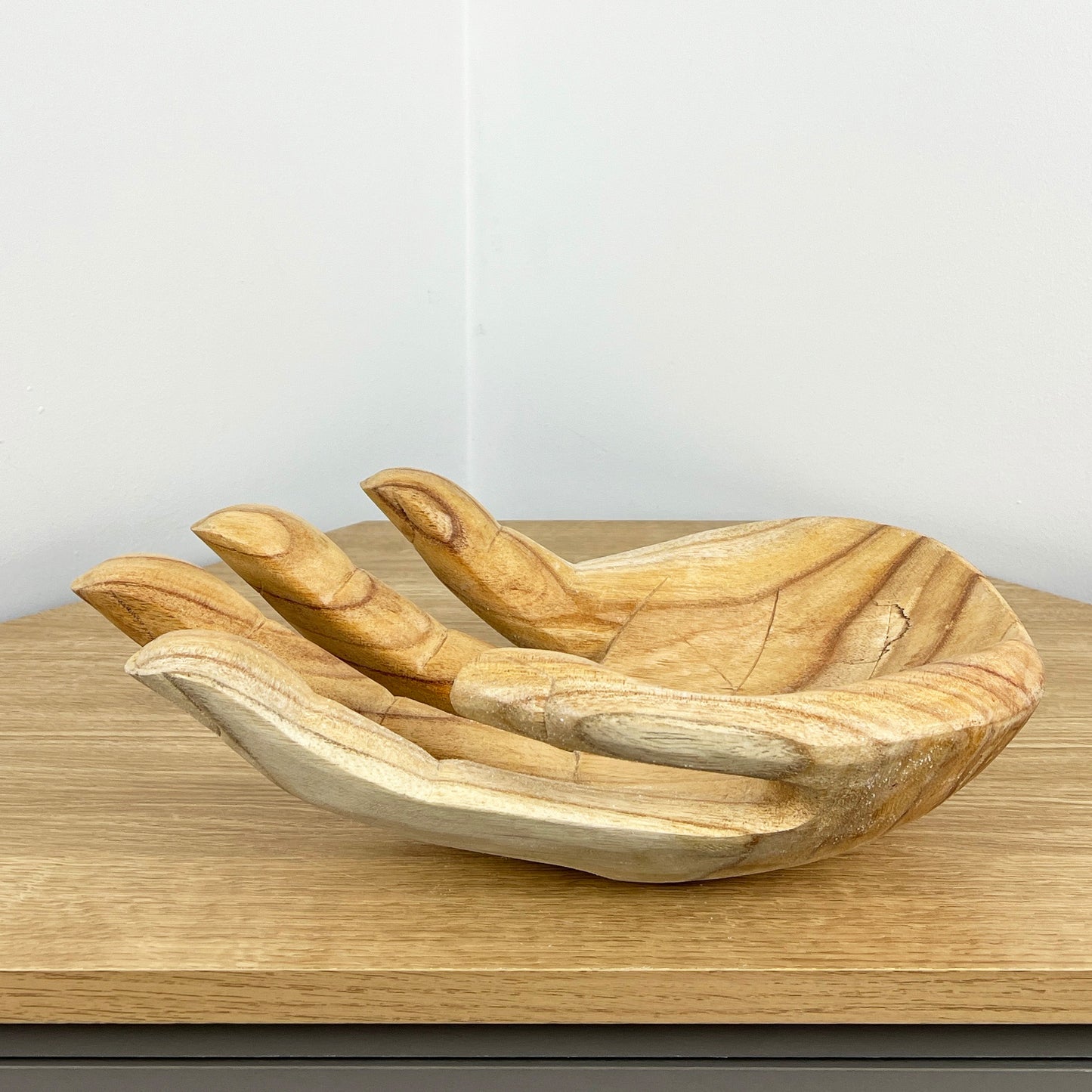 35cm Large Hand Bowl - Teak Wood