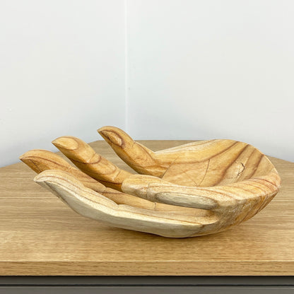 35cm Large Hand Bowl - Teak Wood