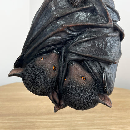 Realistic Hanging Bats Ornament - Resin