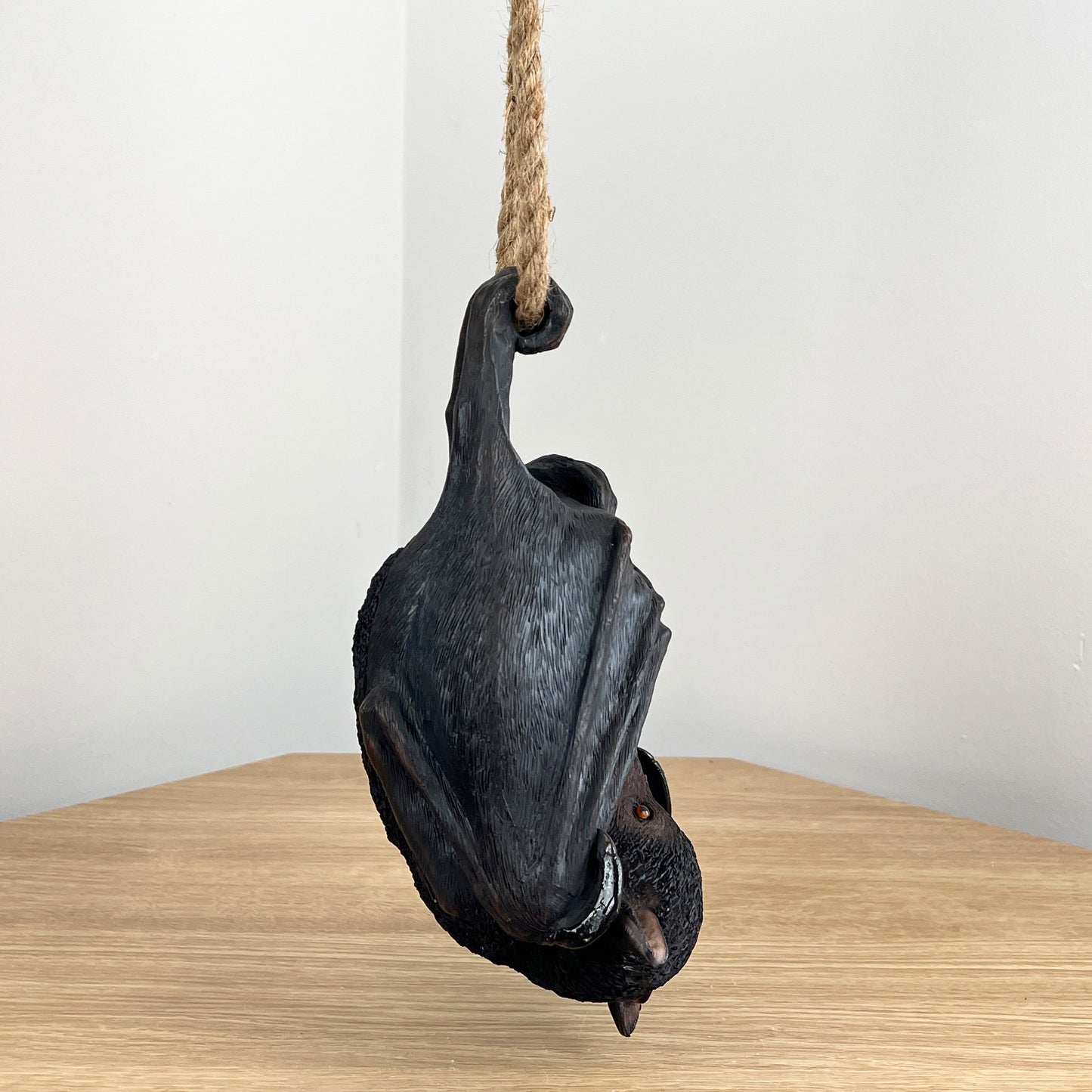 Realistic Hanging Bats Ornament - Resin