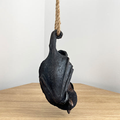 Realistic Hanging Bats Ornament - Resin