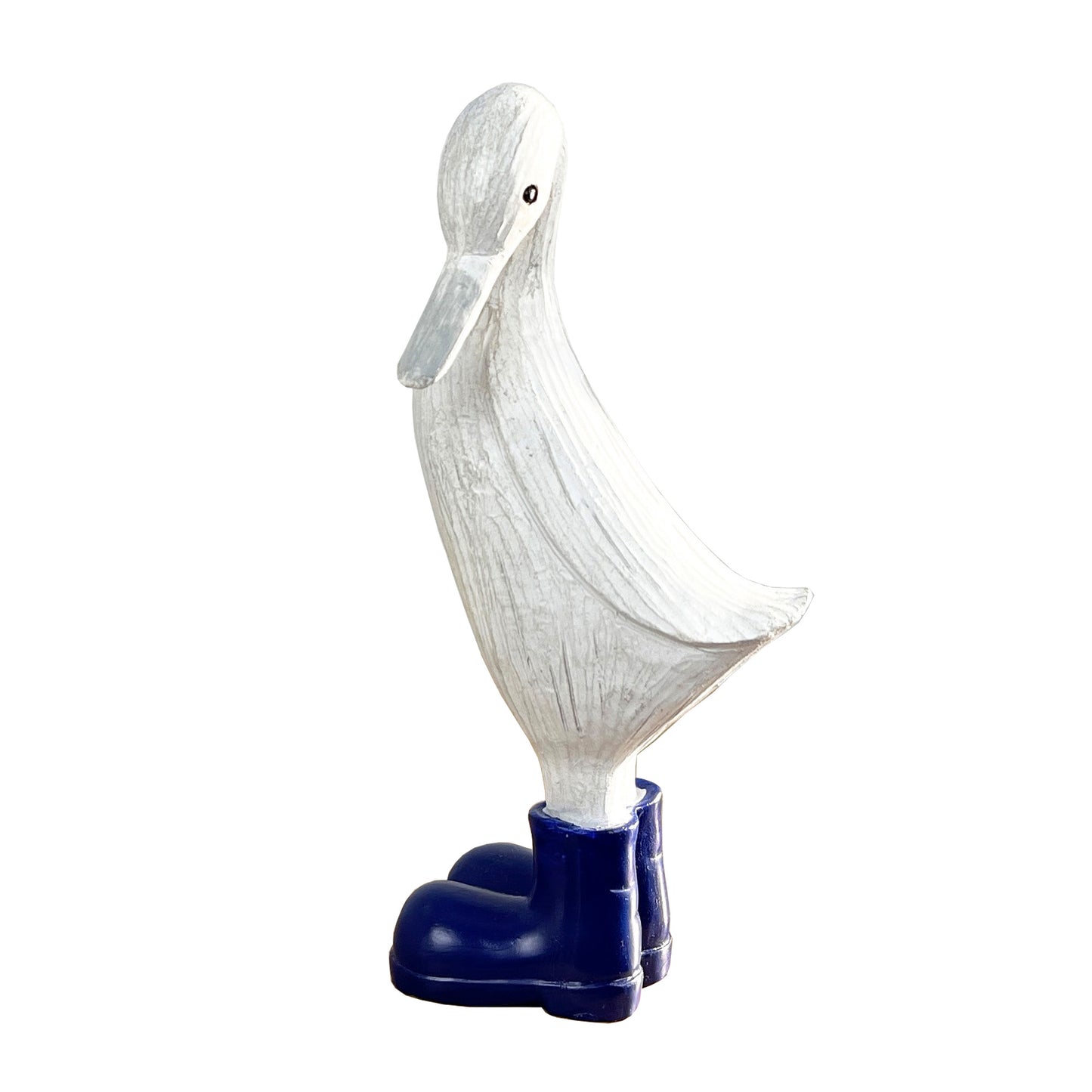 22.5cm Duck in Navy Boots Ornament - Resin