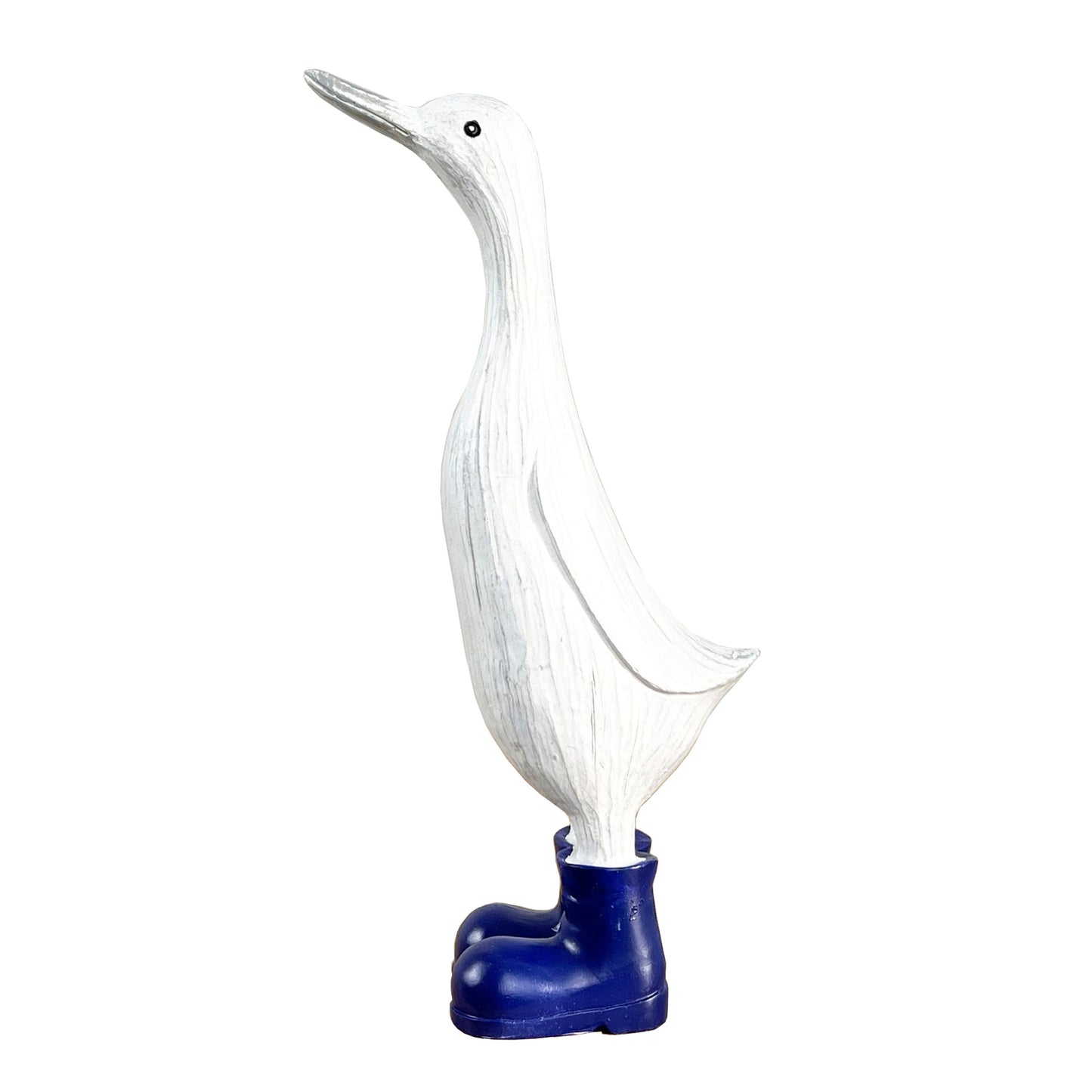 28cm Duck in Navy Blue Boots Ornament - Resin