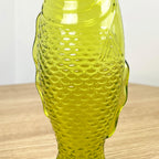 29.5cm Glass Fish Bottle - Green