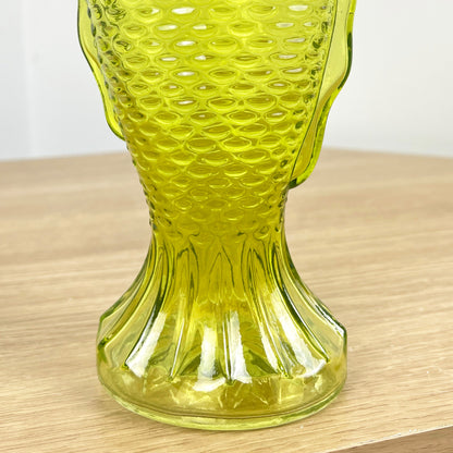 29.5cm Glass Fish Bottle - Green