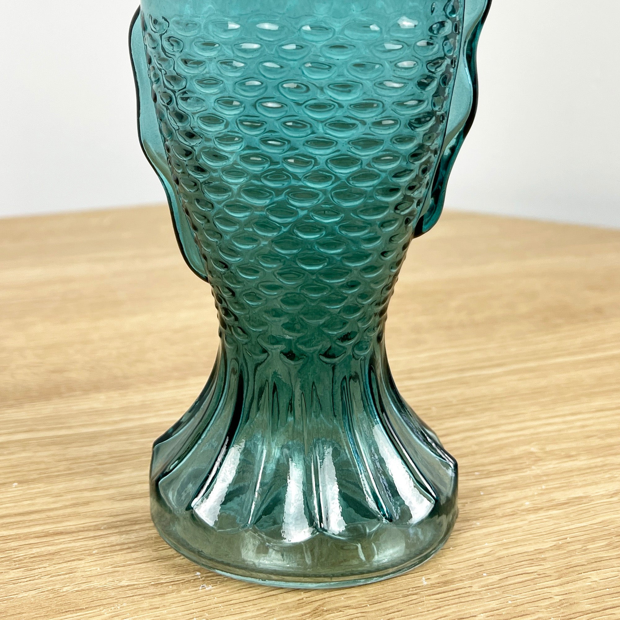 29.5cm Glass Fish Bottle - Blue
