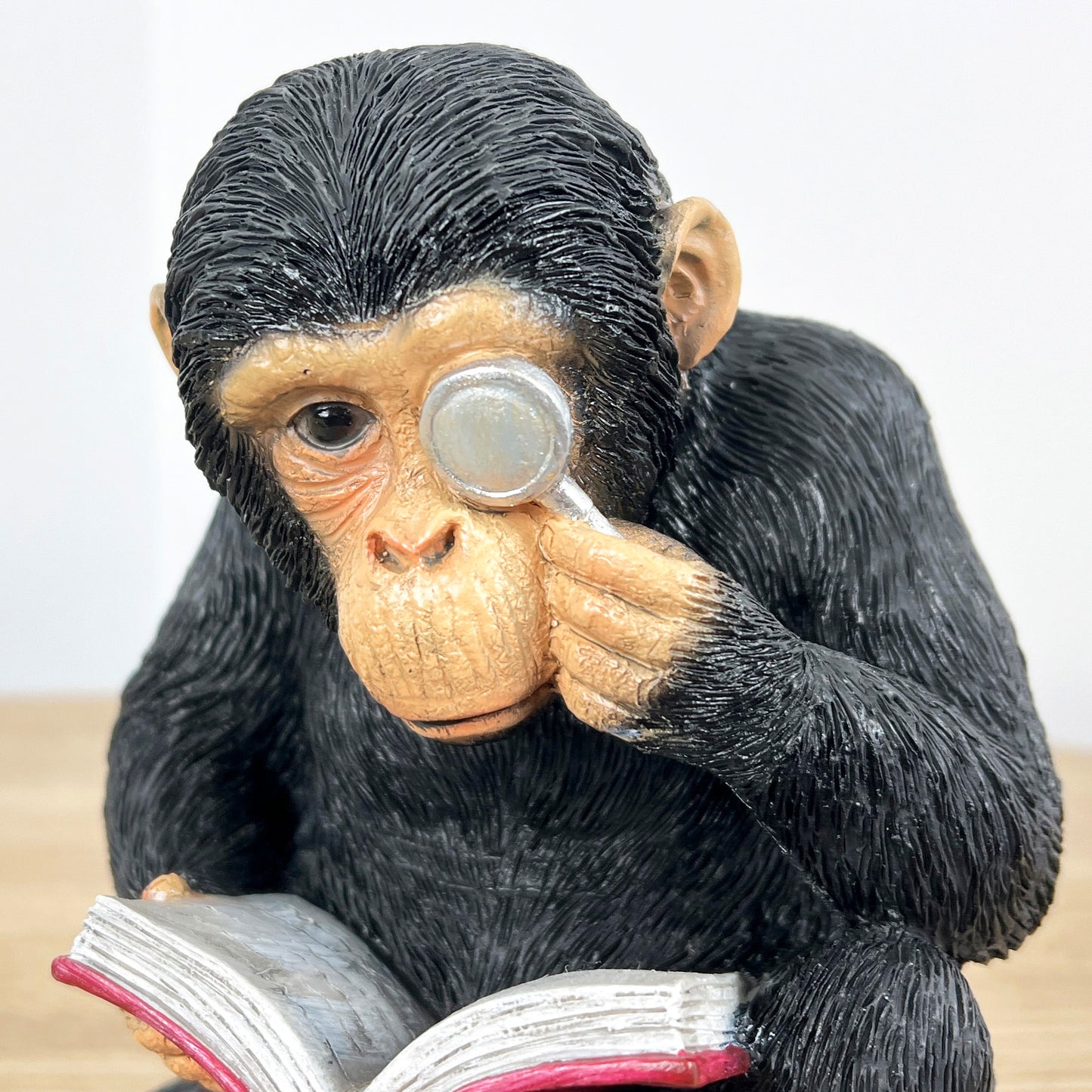 16cm Reading Monkey Ornament - Resin