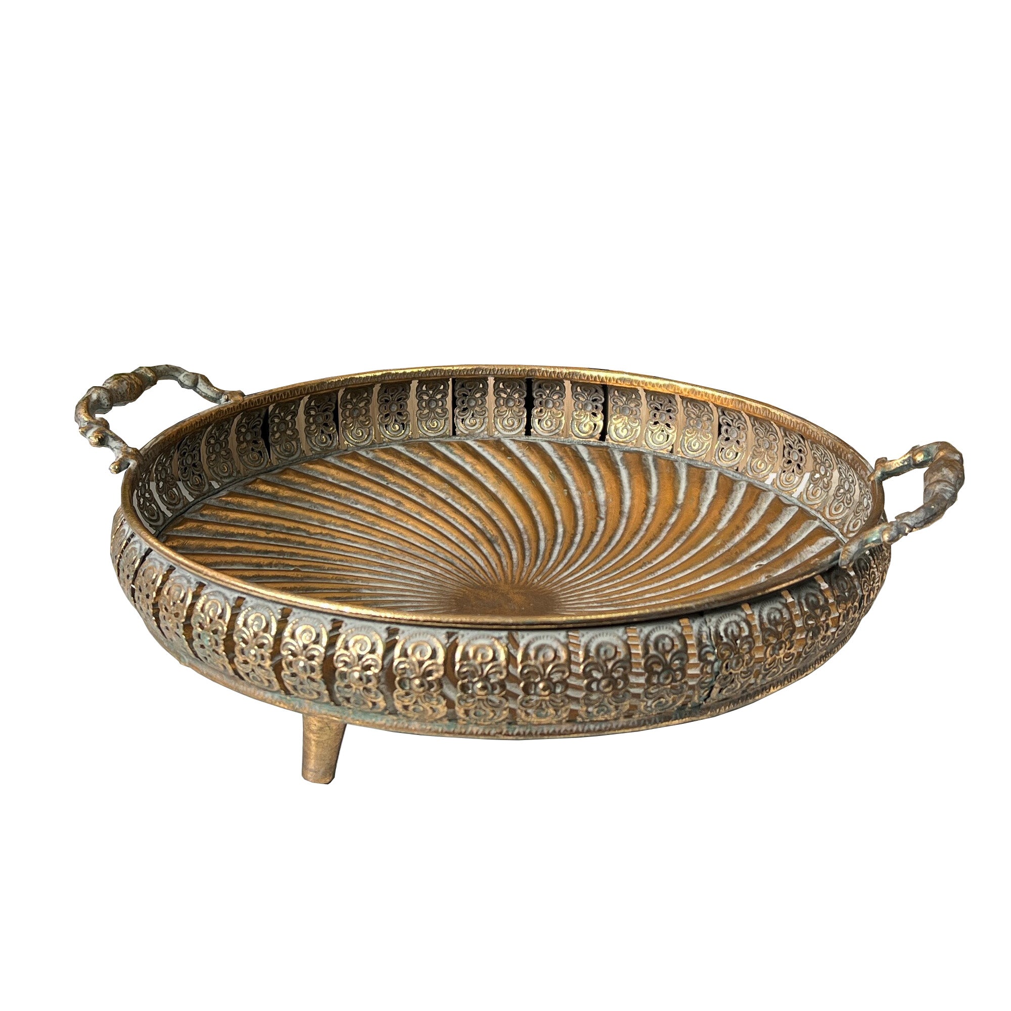 32cm Vintage Style Decorative Bowl - Metal