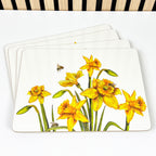 Set of 4 Placemats and Coasters - Daffodils
