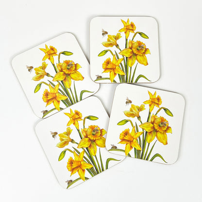 Set of 4 Placemats and Coasters - Daffodils