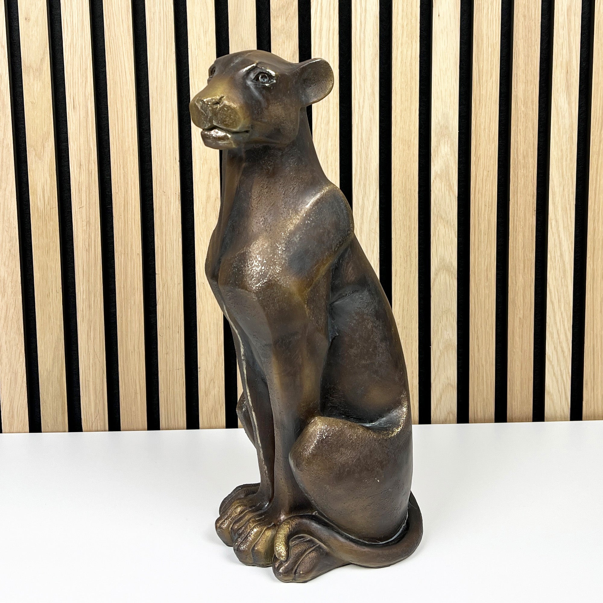 38cm Large Leopard Ornament - Resin