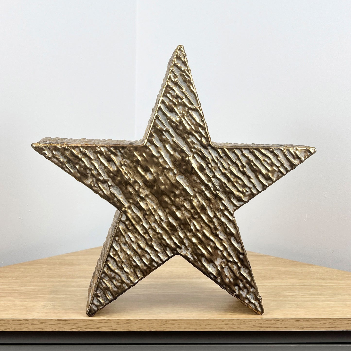 Large Gold Star Ornament / Decoration - Metal