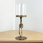 Flamingo Pillar Candle Holder - Metal