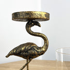 Flamingo Pillar Candle Holder - Metal