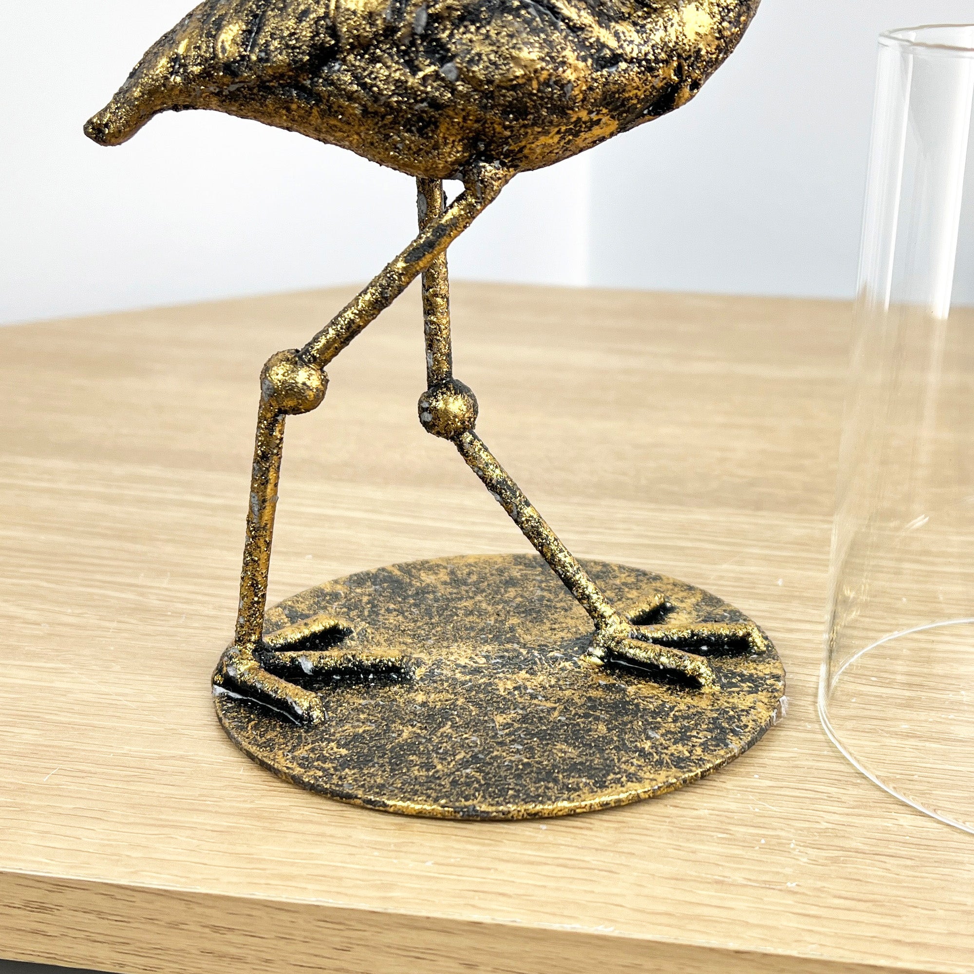 Flamingo Pillar Candle Holder - Metal