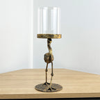 Flamingo Pillar Candle Holder - Metal
