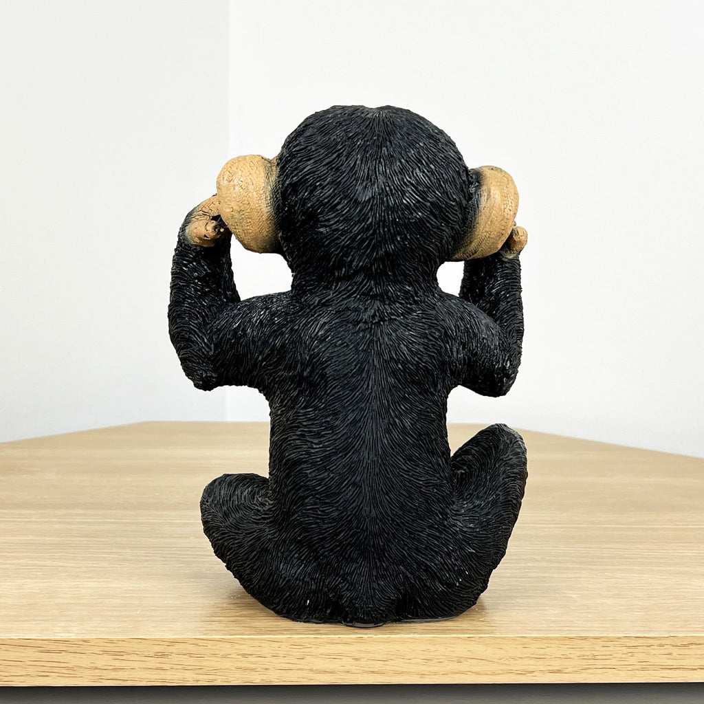 19.5cm Hear No Evil Monkey Ornament - Resin