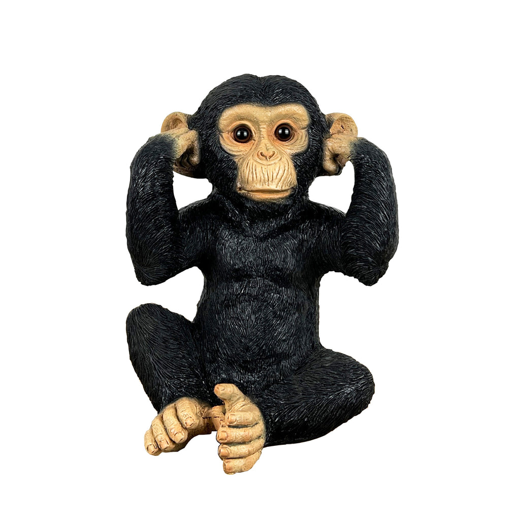 19.5cm Hear No Evil Monkey Ornament - Resin