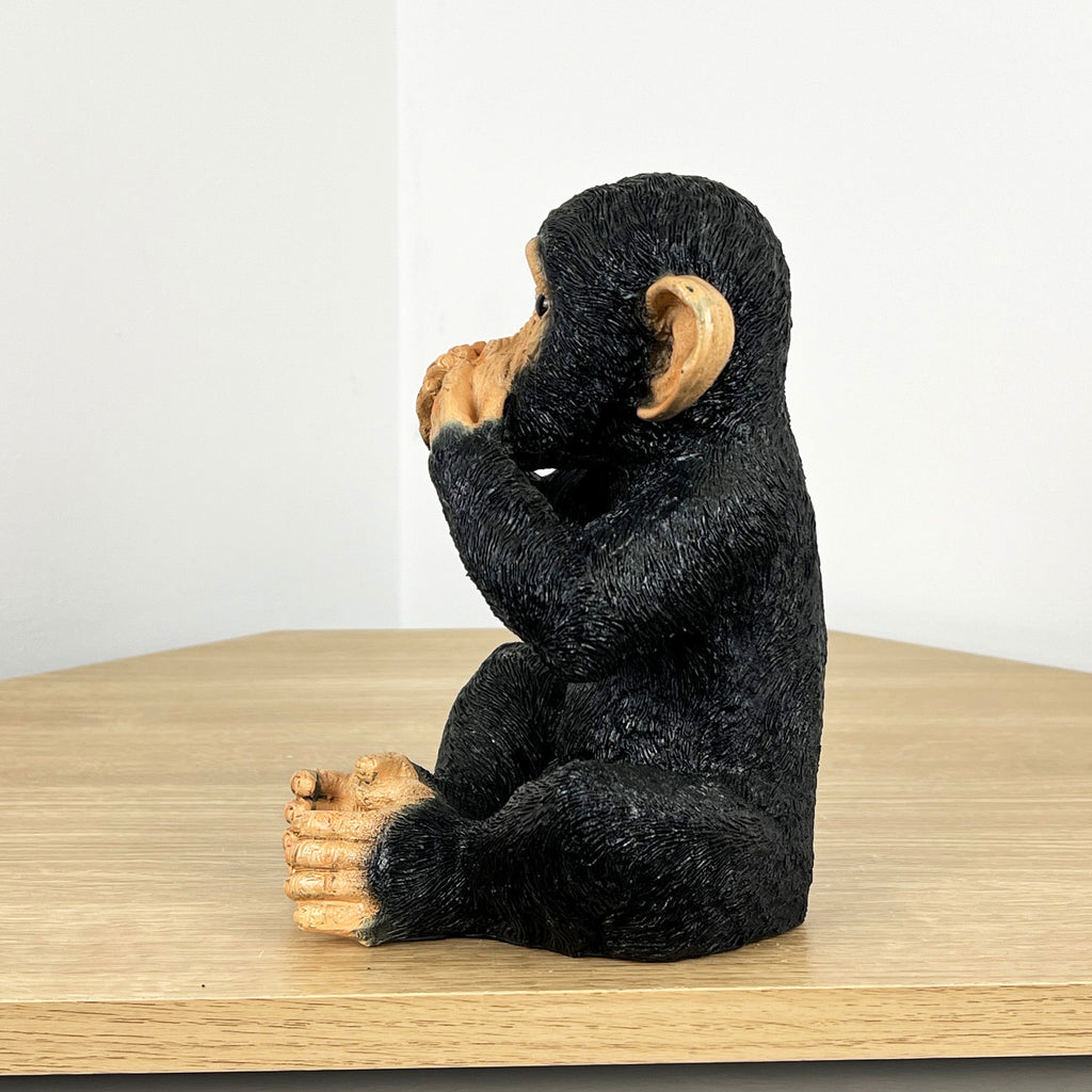 19.5cm Speak No Evil Monkey Ornament - Resin