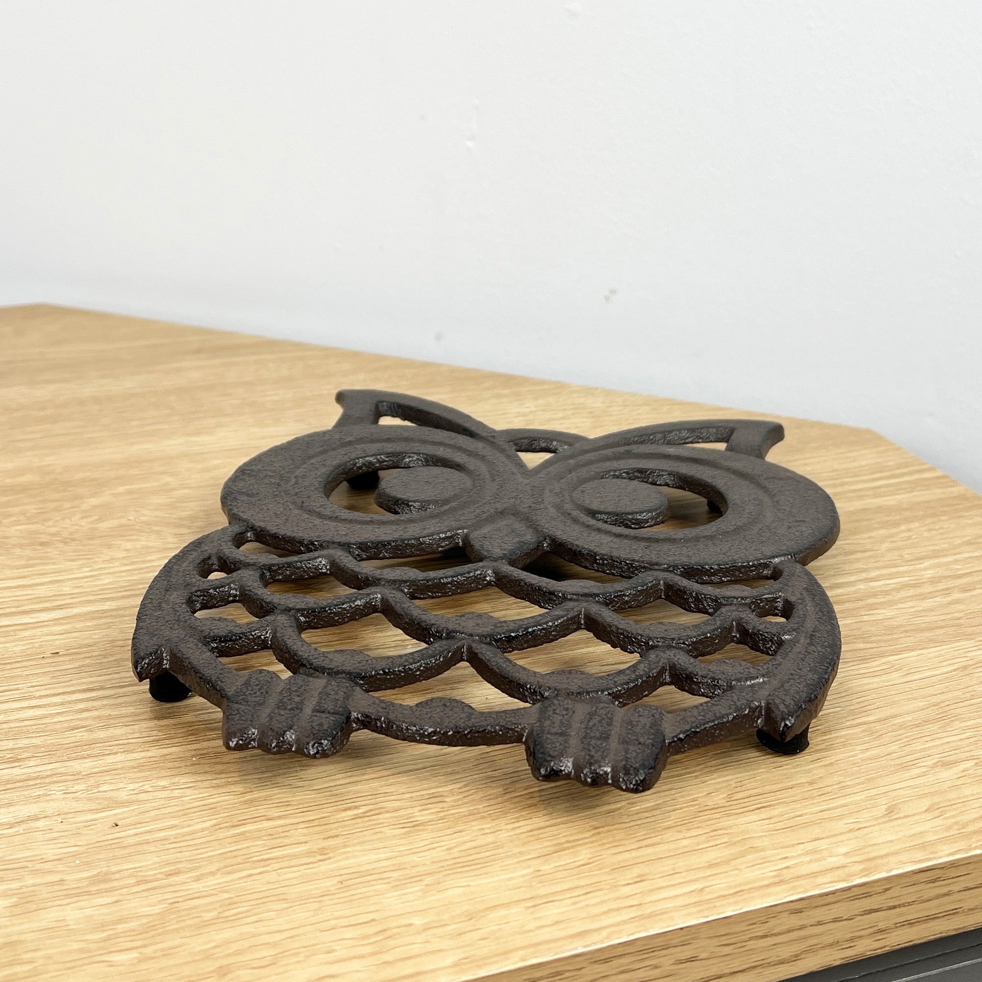 Cast Iron Owl Trivet - Brown
