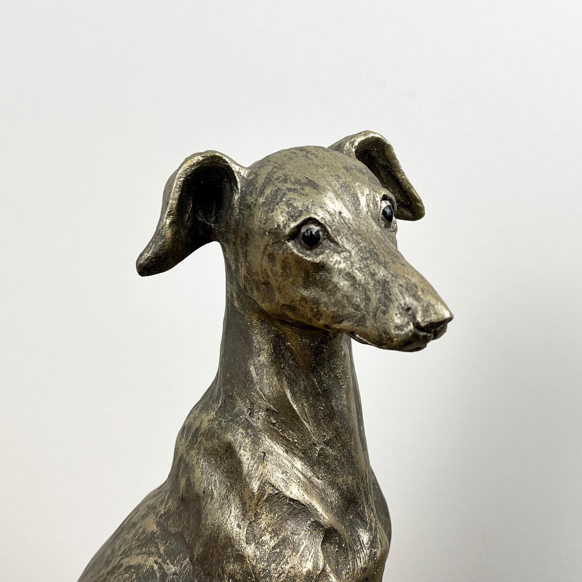 30.5cm Large Bronze Dog Ornament - Resin