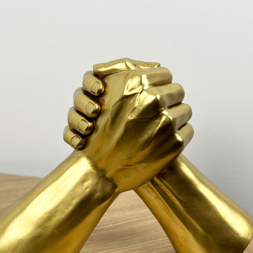 17.5cm Gold Holding Hands Ornament - Resin