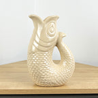26.5cm Nautical Fish Jug Ornament - Beige