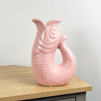 26.5cm Nautical Fish Jug Ornament - Pastel Pink