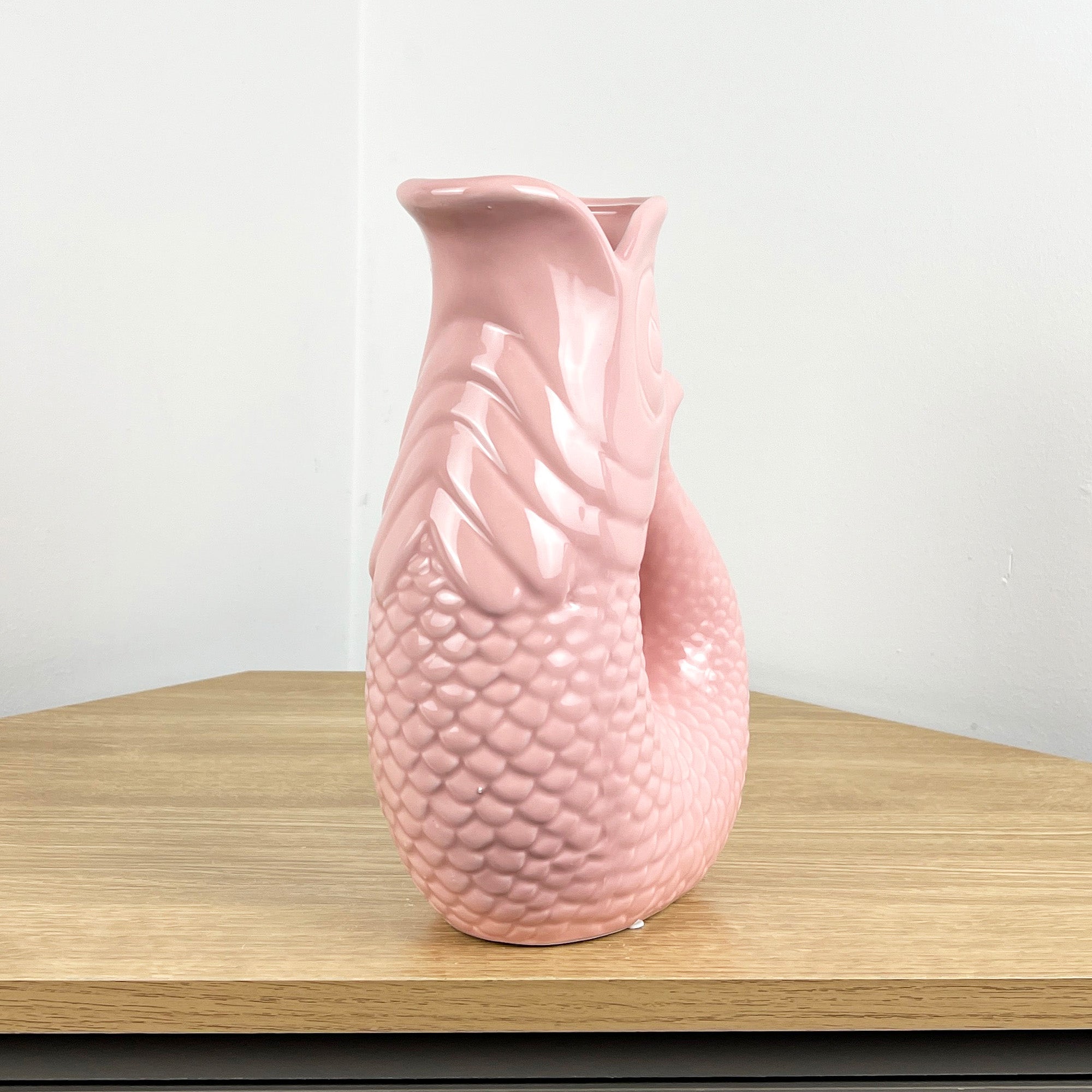26.5cm Nautical Fish Jug Ornament - Pastel Pink
