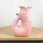 26.5cm Nautical Fish Jug Ornament - Pastel Pink
