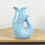 26.5cm Nautical Fish Jug Ornament - Pastel Blue