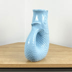 26.5cm Nautical Fish Jug Ornament - Pastel Blue