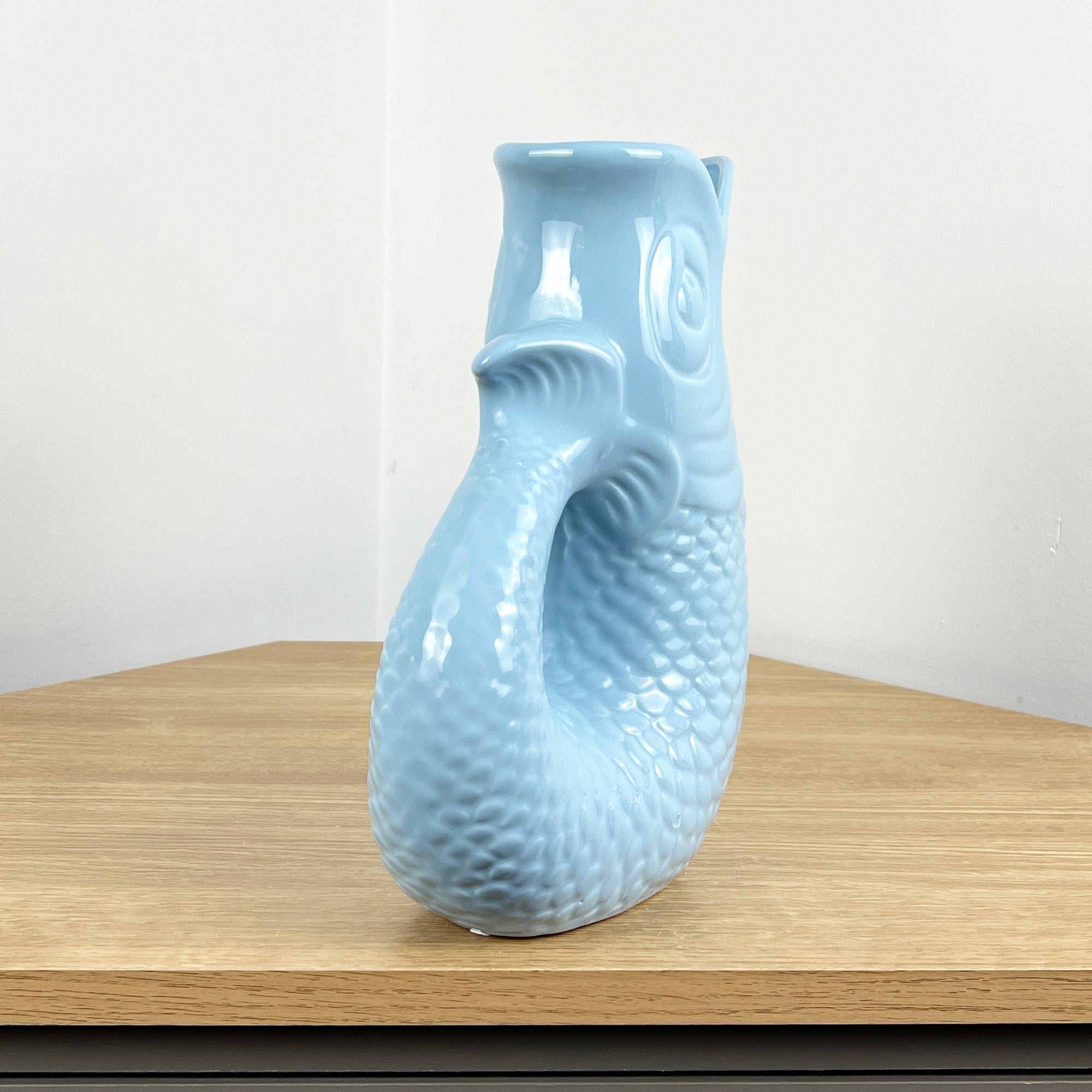 26.5cm Nautical Fish Jug Ornament - Pastel Blue