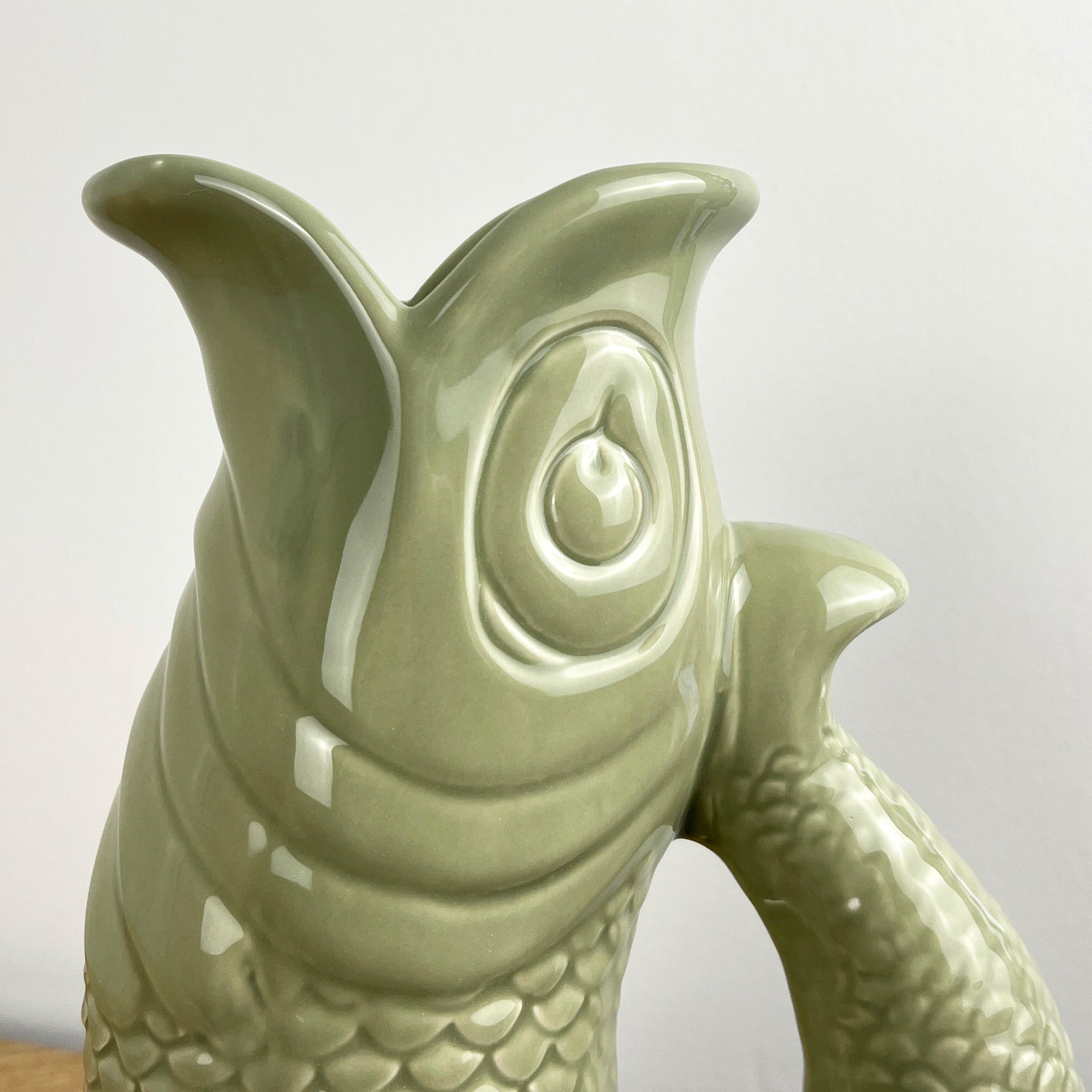 26.5cm Nautical Fish Jug Ornament - Pastel Green