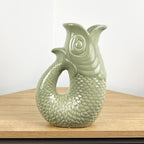 26.5cm Nautical Fish Jug Ornament - Pastel Green