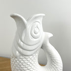 26.5cm Nautical Fish Jug Ornament - White