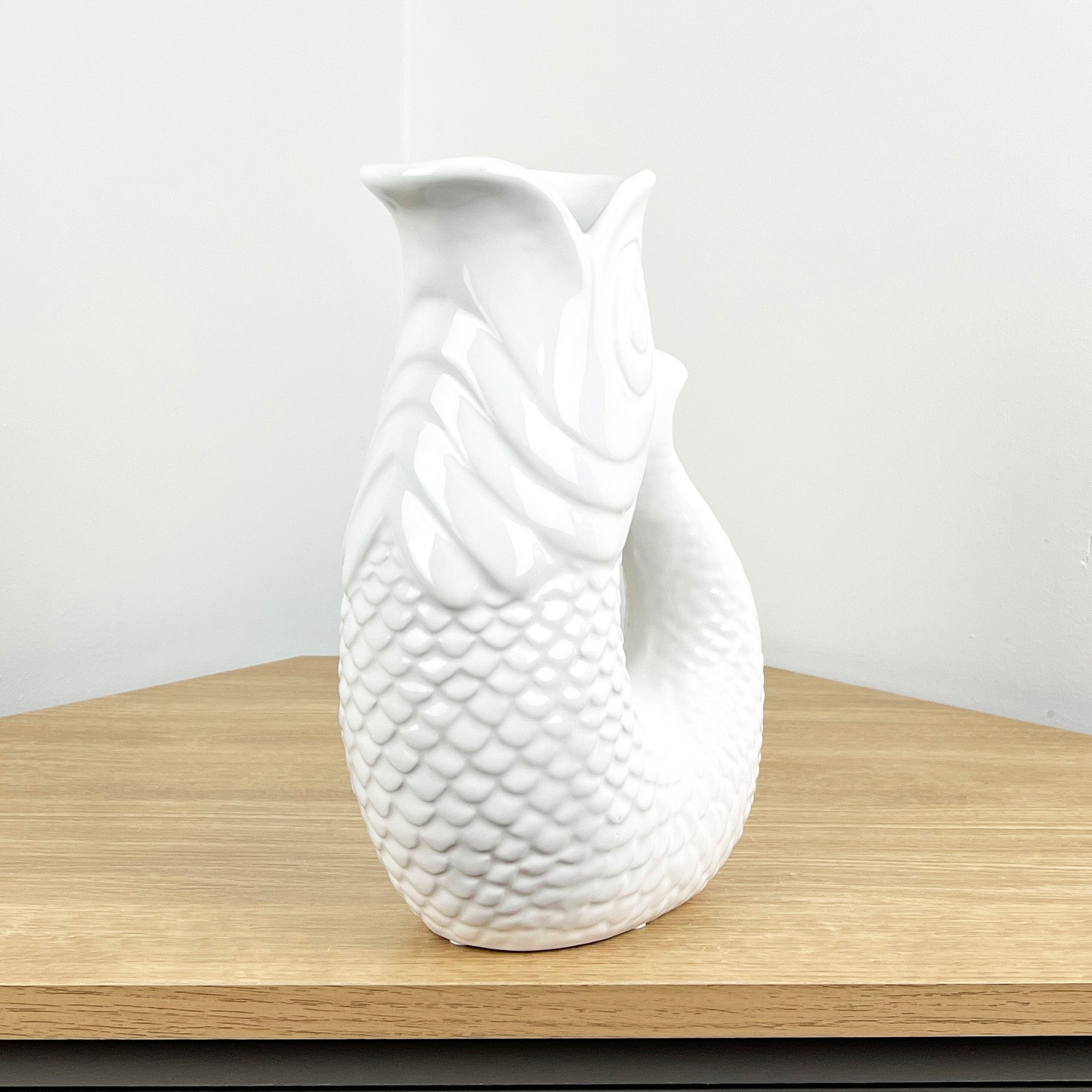 26.5cm Nautical Fish Jug Ornament - White