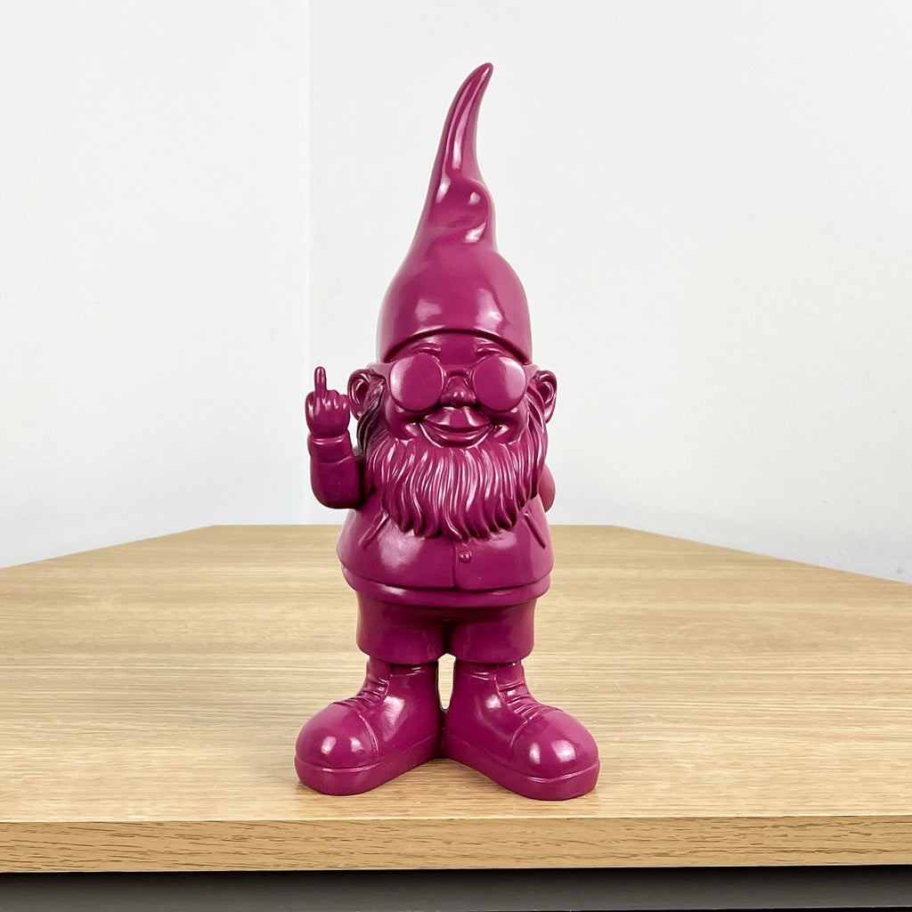 26.5cm Cheeky Middle Finger Gnome / Gonk - Purple