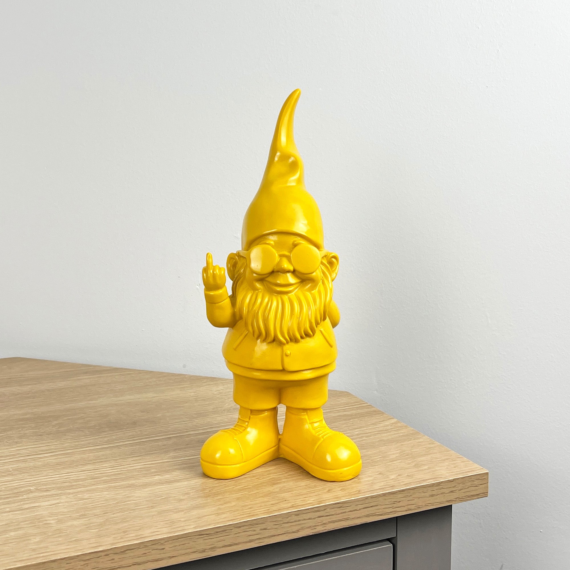 26.5cm Cheeky Middle Finger Gnome / Gonk - Yellow