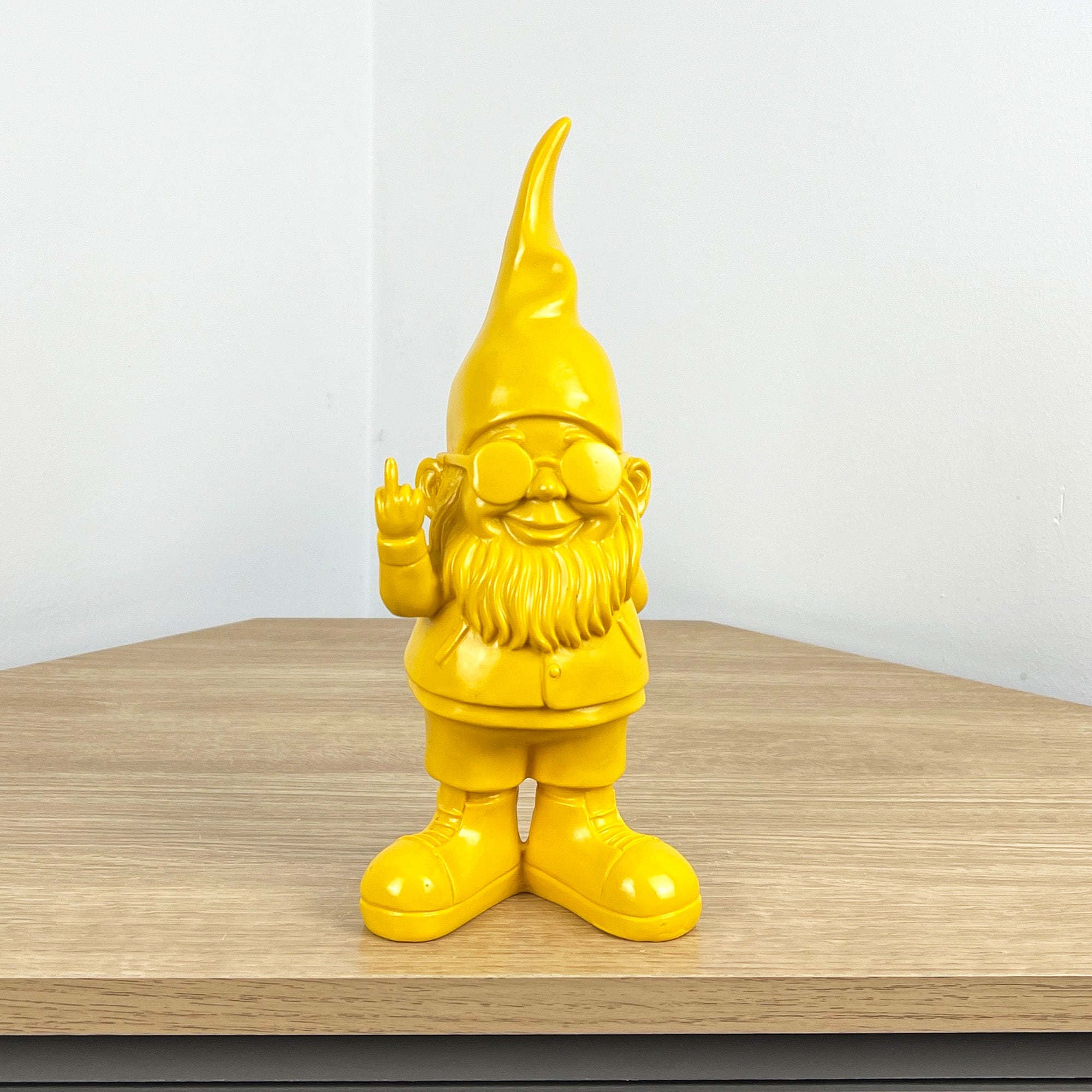 26.5cm Cheeky Middle Finger Gnome / Gonk - Yellow