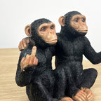 16cm Rude Middle Finger Monkey Ornament - Resin