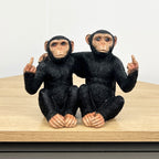 16cm Rude Middle Finger Monkey Ornament - Resin