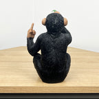 19cm Beer Drinking Middle Finger Monkey Ornament - Resin