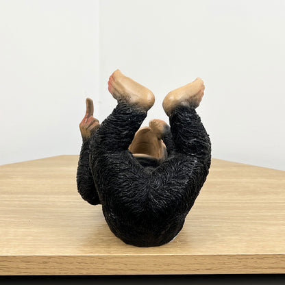 Rude Middle Finger Monkey Single Wine Bottle Holder - Resin