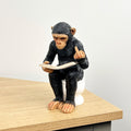 18cm Middle Finger Monkey on the Toilet Ornament - Resin